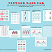 Vintage Race Car Birthday Party Printable Collection